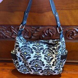 Vera Bradley City Shoulder Bag in the retired "Fanfare" pattern,